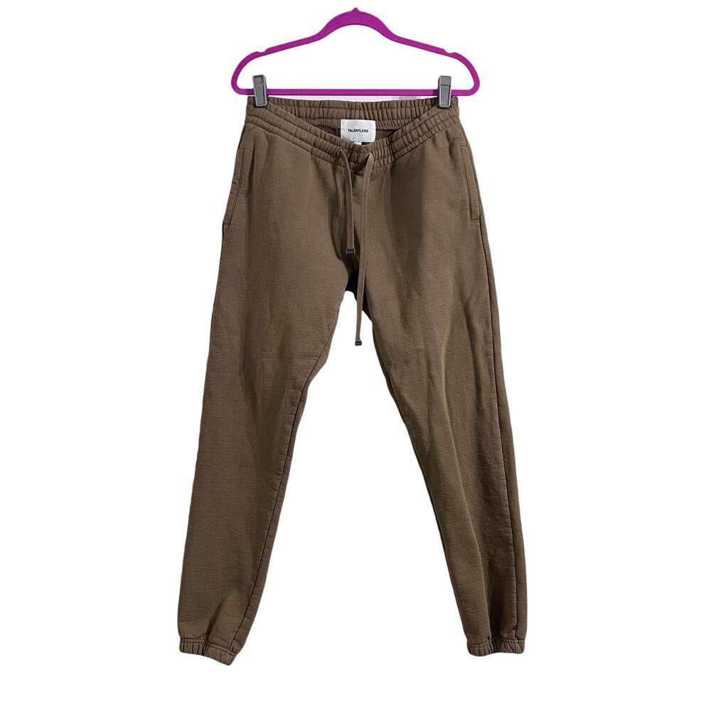 Talentless Brown Lounge Heavyweight Cotton Fleece Athleisure Sweatpants Sz M